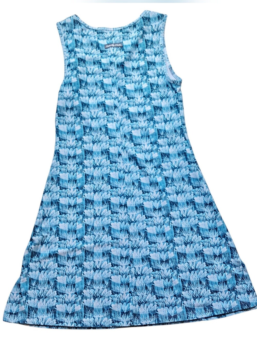 Nuu Muu Blue Floral Print Tank Dress Adult XXS/ Girls XL - Picture 2 of 6